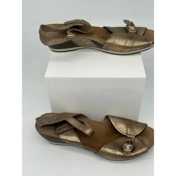 Women's Strappy Bronze Sandals Dansko Size 41 Preowned - Picture 6 of 6